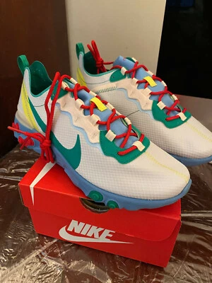 NIKE REACT ELEMENT 55 Guava Ice Vast Grey Red Lucid Green CT1142-800 Size 9.5/10 - Image 1 of 4
