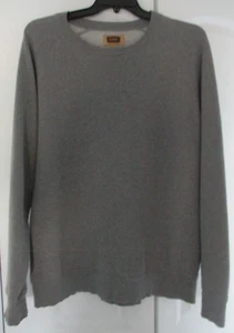 NUOVO maglione felpa uomo XLT grigio leggero manica lunga polsino orlo fonderia - Foto 1 di 13