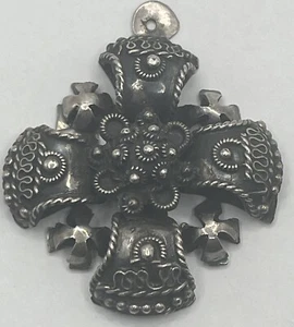 Vintage Sterling Silver Mexico Jerusalem Maltese Cross *FREE SHIPPING! - Picture 1 of 4