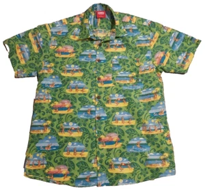 Lowes Australia Kangaroo Beach Cricket Men's Large Hawaiian Shirt Short Sleeve - Picture 1 of 6