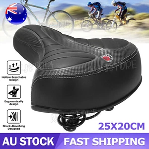 MTB Bicycle Large Bike Seat Cruiser Saddle Pad Comfortable Sprung Sporty Cushion - Picture 1 of 9