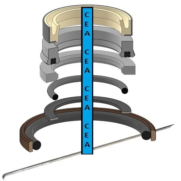 Kit de sello de cilindro de canastilla de cargador 85804740 para Ford/NH 555E 575E 655E 675E LB75 Foto 1 de 1