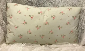 SIMPLY SHABBY CHIC Kissenbezug Vintage Blumendruck Kissenbezug rosa und grün - Bild 1 von 7