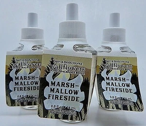 3 BATH & BODY WORKS WALLFLOWERS MARSHMALLOW FIRESIDE HOME FRAGRANCE REFILL 8 oz - Picture 1 of 5