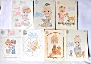 GLORIA & PAT VINTAGE PRECIOUS MOMENTS CROSS STITCH CHARTS - LOT OF 7 - NICE! - Imagen 1 de 3