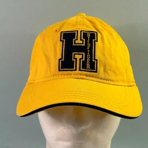 Tommy Hilfiger Big H Hat Adjustable Yellow Unstructured Dad Baseball Cap OSFM - Picture 1 of 9