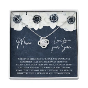 Mom Gift from Son, Mother and Son Necklace, Mom Necklace, Mothers Day Gift - Picture 1 of 4
