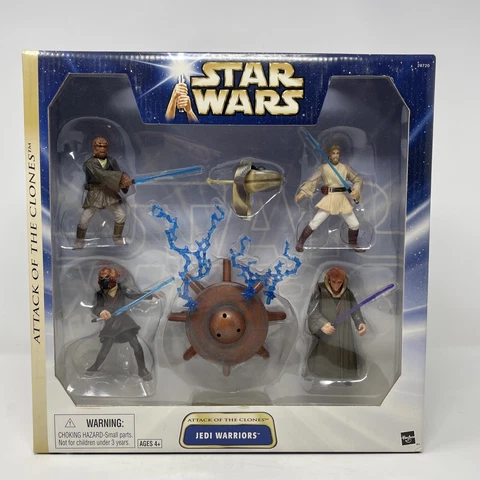 Star Wars Attack of the Clones Jedi Warriors Action Figure Set 2003 Hasbro 26720 Cover