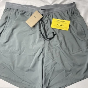 Nike Men's Dri-FIT Stride 7" 2-In-1 Running Shorts Grey XL DM4759-084 New Lined - Picture 1 of 9