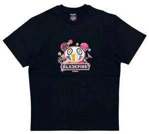 BLACKPINK Unisex X Takashi Murakami Panda 2 Tee T-Shirt in Black - Picture 1 of 4