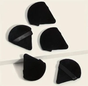5Pcs Velour Triangle Powder Puff, Soft Face Makeup Blender Wet Dry Cosmetic Puff - Picture 1 of 8