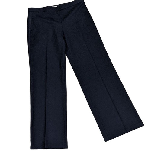 Pantaloni Tory Burch stile smoking zip laterale gamba dritta blu navy abbigliamento carriera 8