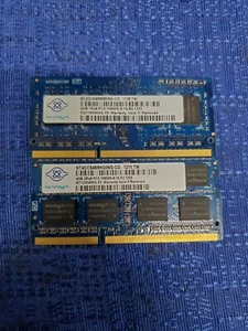 x2 Nanya SODIMM RAM Modules 4GB and 2GB PC3-10600S-9-10 , 6GB Total - Picture 1 of 2