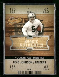 2003 Fleer Authentix Rookie Ticket #124 Teyo Johnson /1250 - Picture 1 of 2