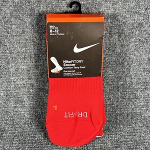 Nike Over The Calf Soccer Socks Red Size Men 8-12 Women 10-13 One Pair Vintage - Picture 1 of 8