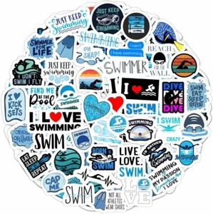 93 Swimming Stickers Collection - Picture 1 of 9
