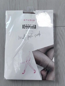 Wolford 19252 Studio Tights Lavish Fishnet Honey ( S ) - Picture 1 of 2