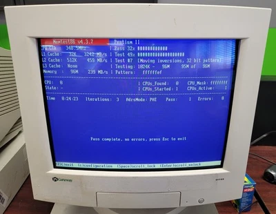 Gateway EV700 17" Vintage CRT Monitor 1280x1024 VGA E7006 - Image 1 of 4