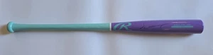 Von Junior Caminero signierter Rawlings Teamfarbe Baseballschläger BAS Tampa Bay Rays - Bild 1 von 3