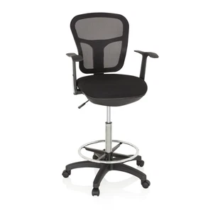 Arbeitsstuhl Counterstuhl Bürostuhl Kosmetikstuhl Fußring hoch Mesh TOP WORK 108 - Bild 1 von 10