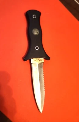 VTG Benchmark Moray 4" Fixed Blade Partially Serrated Dagger Knife USA - - Image 1 of 4