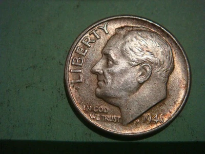 Decent UNC/AU 1946 S Roosevelt Dime Semi Key Date Silver - actual coin in photo - Image 1 of 2