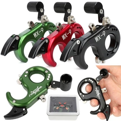 Compound Bow Release Aids 3 Finger Thumb Trigger Hunting Archery Target RH LH - Image 1 of 4