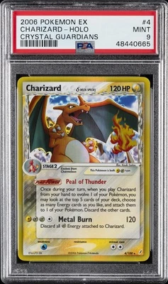2006 POKEMON EX CRYSTAL GUARDIANS #4 CHARIZARD-HOLO PSA 9 - Image 1 of 2