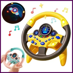 Kinderlenkrad für Rücksitz Simuliertes Fahren Lenkrad Spielzeug mit Licht - Bild 1 von 28