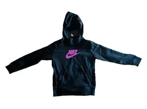 Nike Girls Black & Purple Hoodie Size Small New With Tags - Picture 1 of 6