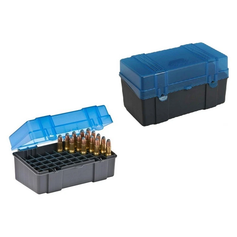 Caja rígida de munición para rifle Plano 50 unidades pistola verde 9 mm .38 .44 .45 Foto 1 de 1