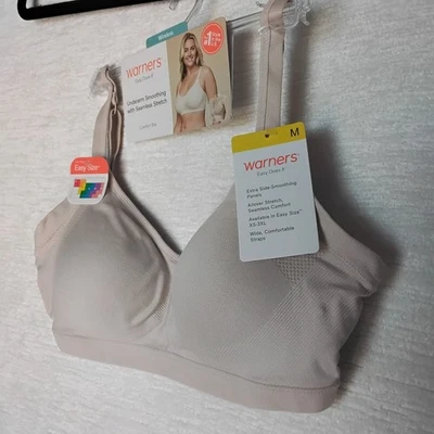 Warners Easy Does It Size M Wireless Lightly Lined Bra Beige 36B 36C 34C 34D New - Image 1 of 4