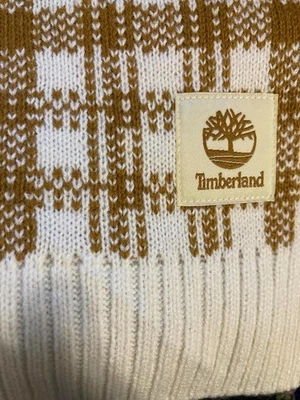 Timberland Unisex Winter Scarf Brown/Off White Buffalo Plaid One Size - Image 1 of 4