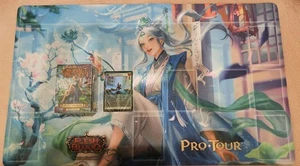 FaB Flesh Blood New Moon Enigma Official Playmat 2024 Winner Rabbermat & Sleeve - Picture 1 of 1