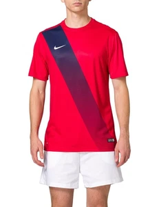 NIKE Sash Jersey Short Sleeves T-Shirt, Rosso/Blu Notte/Bianco, XL Unisex-XL - Foto 1 di 5
