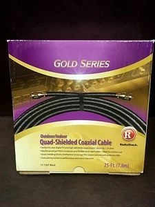 RadioShack Indoor/Outdoor 25 ft. Quad-Shielded Coaxial Cable #15-1567 - Picture 1 of 2