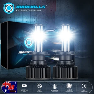 6-Sides H7 LED Headlight Globes Bulb Kit 360° Hi/Lo Beam 6500K Bright White 2PCS - Picture 1 of 15