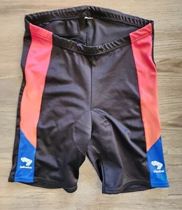 BELLWETHER Cycling Shorts Mens Large Black Blue Padded Compression Made in USA - Picture 1 of 10