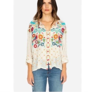 NEU JOHNNY WAS BRADY STARK BESTICKTE BLUSE BOHO LARGE XL XXL 2XL SELTEN $ 298 - Bild 1 von 19
