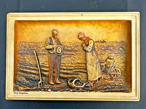 OSBORNE IVOREX Plaque - The Angelus - Antique - Made in England, 9.25” x 6" - Picture 1 of 5