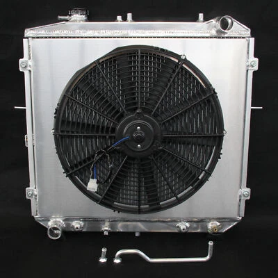 Cubierta de radiador y ventilador de aluminio para Kia Sportage 1995-2001 L4 2.0 2057 2 filas Foto 1 de 4