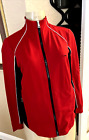 Ralph Lauren Active L-RL Jacket Womens Medium Red &  Black Track Full Zip b13