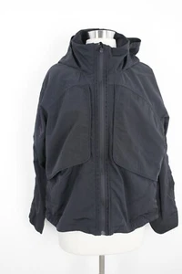 Chaqueta de lluvia Lululemon para mujer 12 cremallera completa con capucha negra - Imagen 1 de 4