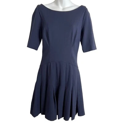 Vestido Plenty Tracy Reese Azul Marino Talla 6 Corte Ajuste Acampanado Foto 1 de 4