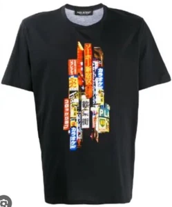 NEIL BARRETT Black Multicolor Shinjuku Soho T-Shirt Sz Extra Large XL Sold Out - Picture 1 of 2