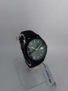 Lacoste Ladies 2070011 Lacoste Black with Gold Watch with Silicone Strap New - Picture 1 of 5