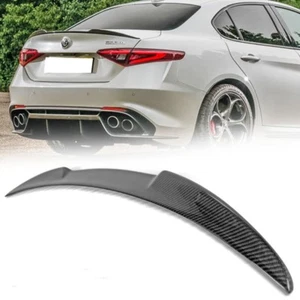 Carbon For Alfa Romeo 4D Sedan Giulia 952 Quadrifoglio Type Trunk Spoiler Wing - Picture 1 of 7