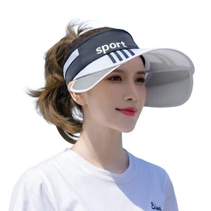 Women Wide Brim Sun Visor Hat UV Protection Golf Tennis Beach Running Fishing - Picture 1 of 7