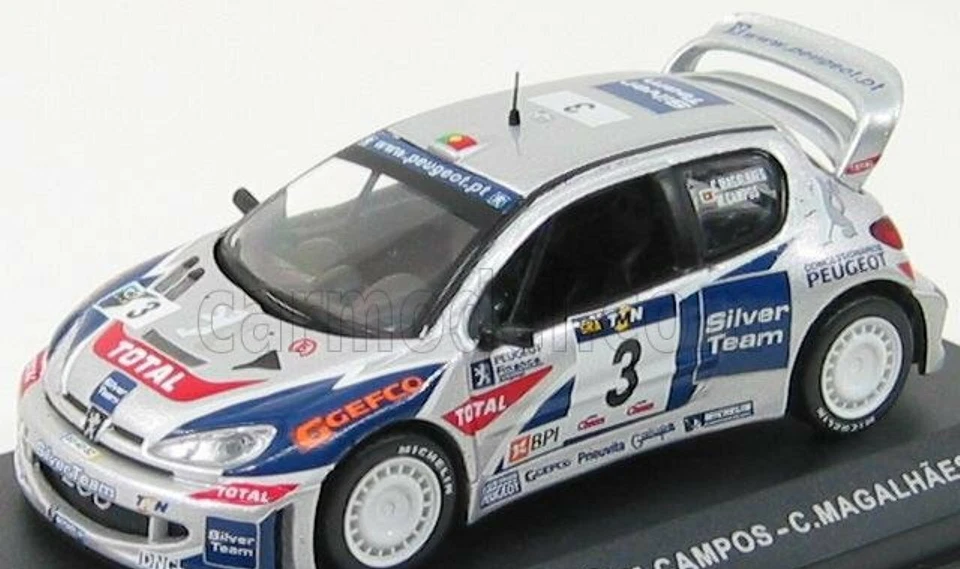 PEUGEOT 206 WRC #3 2002 CAMPOS MAGALHAES IXO ALTAYA 1/43  - Photo 1/1