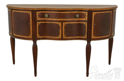 57299EC: COUNCILL CRAFTSMEN Satinwood & Mahogany Sheraton Style Sideboard Cover